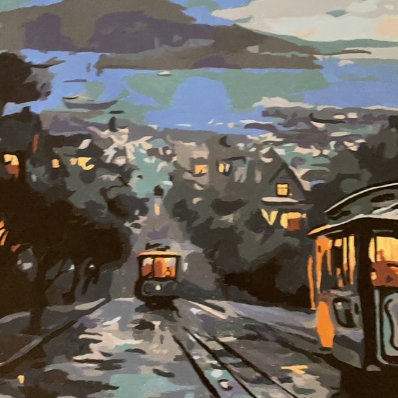 v i n t a g e :: mcm large wall art San Francisco trolly - Picture 2 of 4